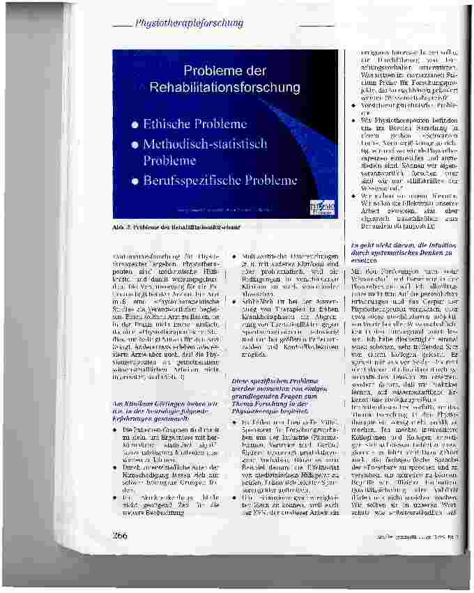Vorschauseite 6: Forschung - Freund oder Feind der Physiotherapie?