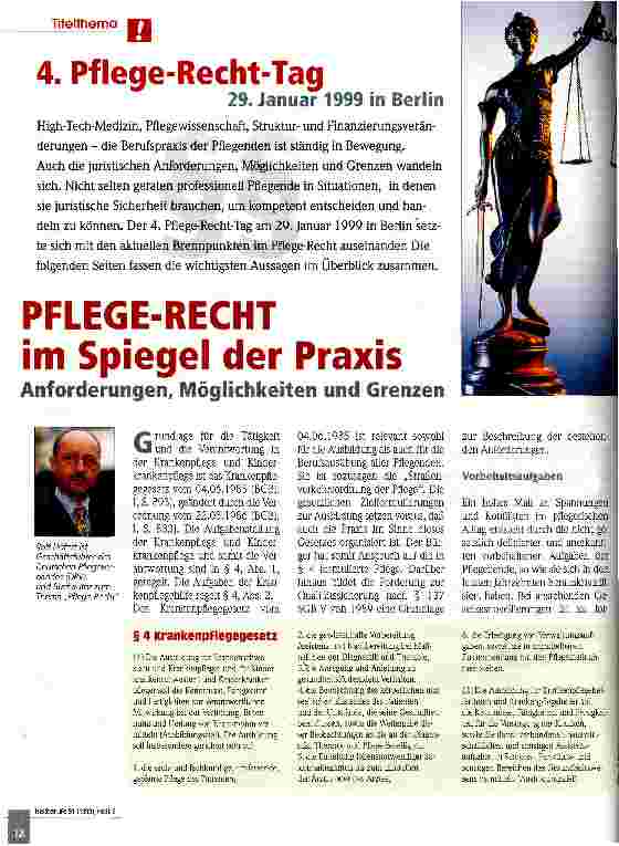Vorschauseite 1: Pflege-Recht im Spiegel der Praxis Anforderungen, Möglichkeiten und Grenzen