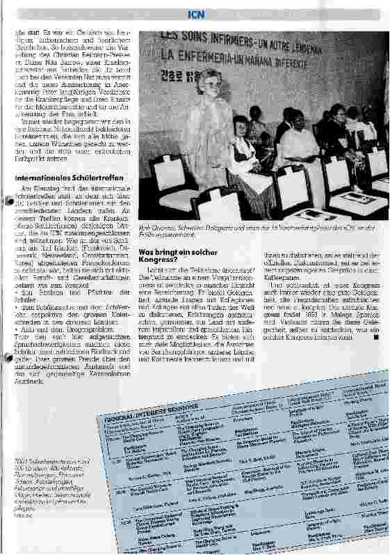 Vorschauseite 2: 19. Vierjahreskongress des Weltbundes der Krankenschwestern in Seoul Nursing - a new tomorrow