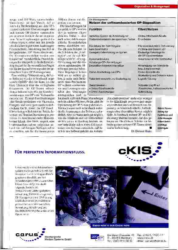 Vorschauseite 2: Komplexe Ressourceneinsätze brauchen Online-Planung