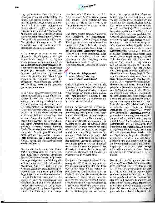 Vorschauseite 1: Gibt es ein Pflegemodell Abderhalden? Was sagt Abderhalden selbst dazu?