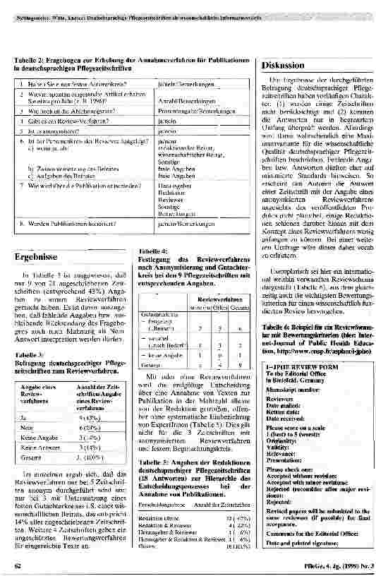 Vorschauseite 2: Deutschsprachige Pflegezeitschriften als wissenschaftliche Informationsquelle