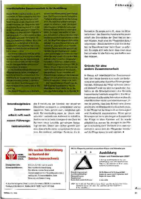 Vorschauseite 4: Interdisziplinäre Zusammenarbeit und Führung