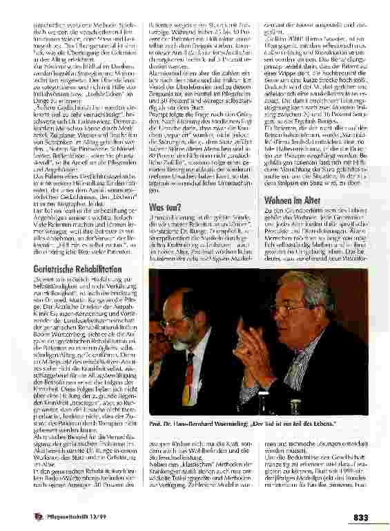 Vorschauseite 3: Demenzerkrankungen im Mittelpunkt der Älter werden 1999 Fachmesse für Altenarbeit, Pflege und Geriatrie
