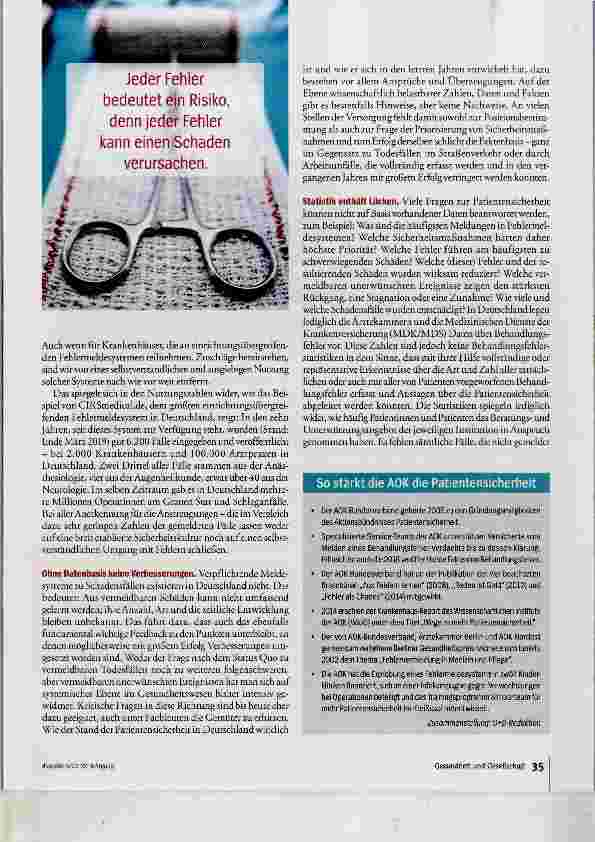 Vorschauseite 4: Wege zu mehr Patientensicherheit