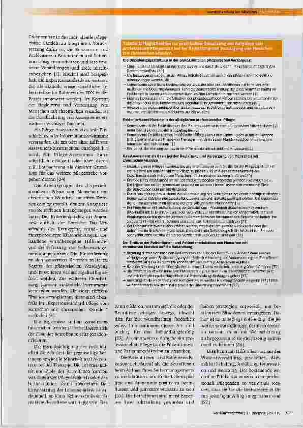 Vorschauseite 5: Die professionelle pflegerische Begleitung und Versorgung von Menschen mit chronischen Wunden: Anforderungen und Kernelemente