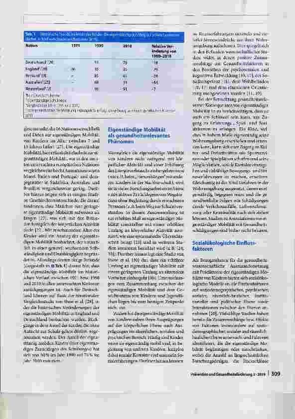 Vorschauseite 4: Eigenständige Mobilität von Kindern Ein narrativer Überblickzu einem in der Präventionsund Gesundheitsforschung vernachlässigten Phänomen