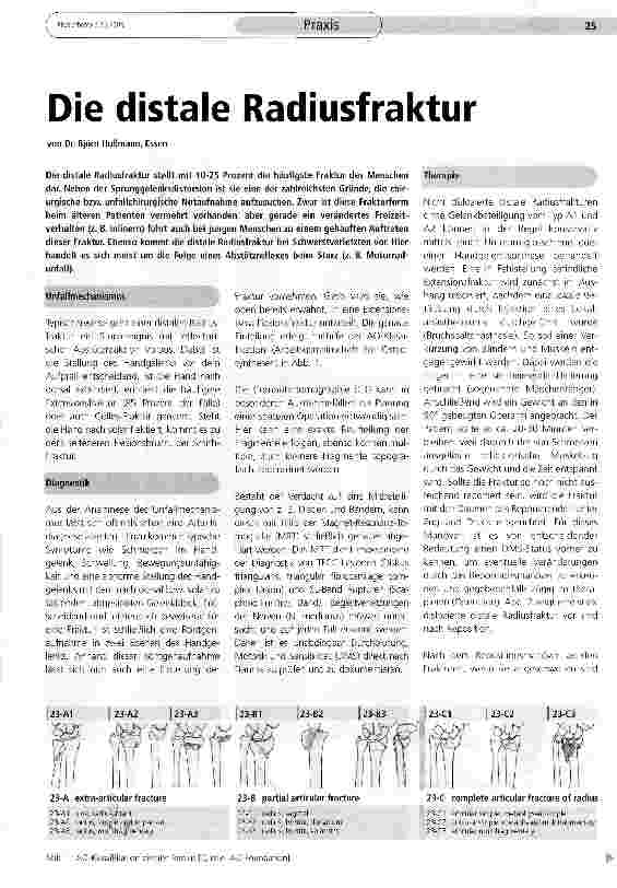 Vorschauseite 1: Die distale Radiusfraktur