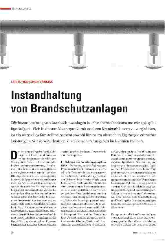 Vorschauseite 1: Instandhaltung von Brandschutzanlagen