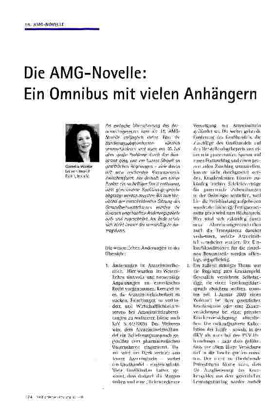 Vorschauseite 1: DieAMG-Novelle: Ein Omnibus mit vielen Anhängern