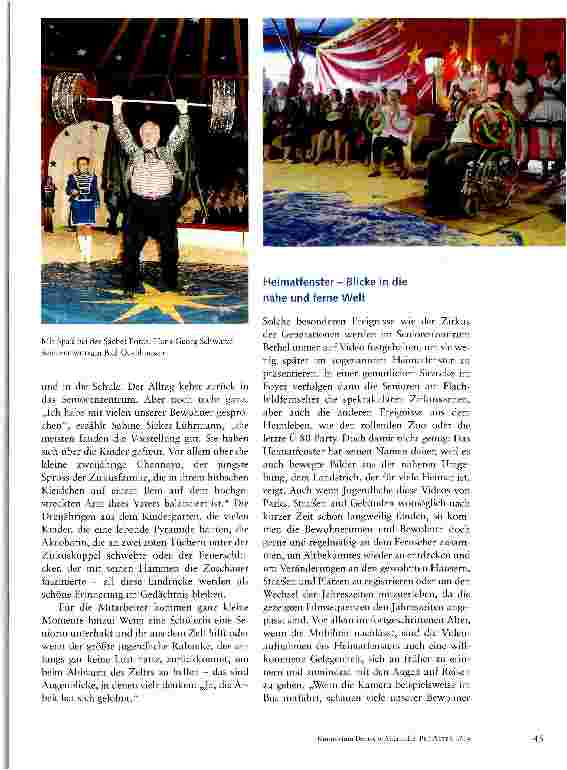 Vorschauseite 3: Vom Zirkus und von anderen Nummern einer kreativen Einrichtung
