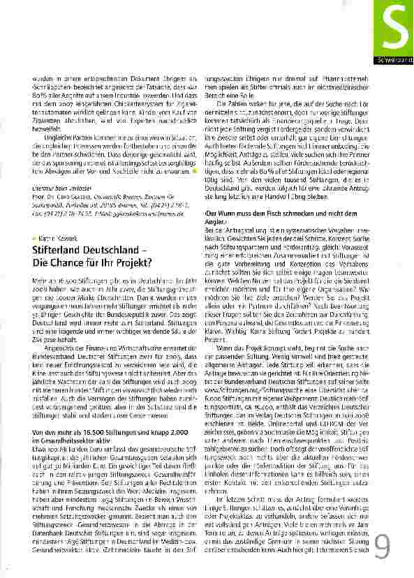 Vorschauseite 2: Ungleiche Partner - ungleiche Interessen: Industriesponsoring in der Cesundheitsförderung?