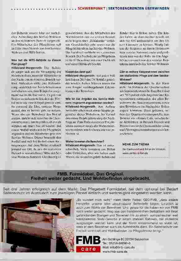 Vorschauseite 2: Wir nutzen die räumliche Nähe zum Pflegeheim