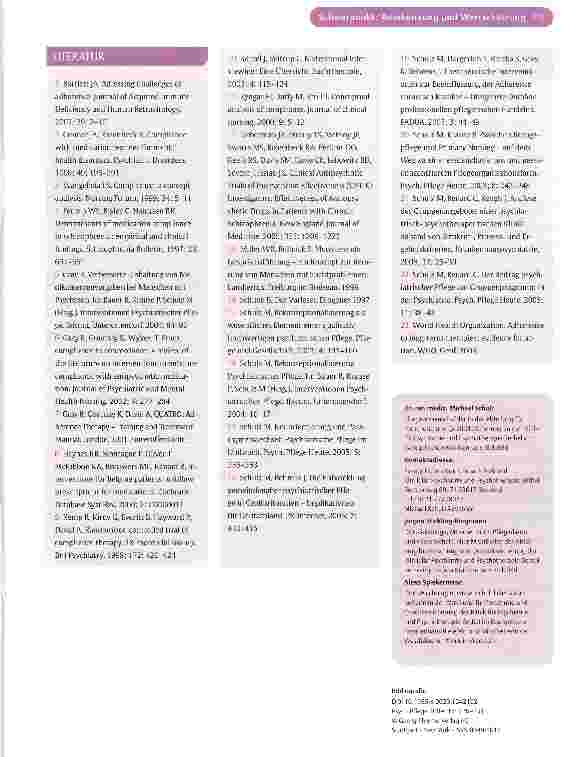 Vorschauseite 6: Professionelle Beziehungsgestaltung in der psychiatrischen Pflege am Beispiel der Adhärenz-Therapie