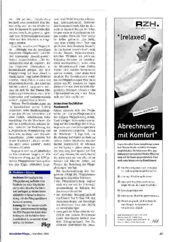 Vorschauseite 2: „Keine Lücken mehr im Pflegeprozess