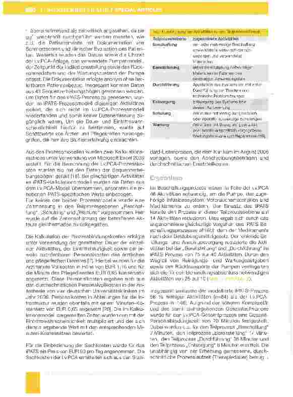 Vorschauseite 4: Prozesskostenanalyse in der postoperativen Schmerztherapie