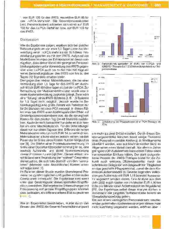 Vorschauseite 6: Prozesskostenanalyse in der postoperativen Schmerztherapie