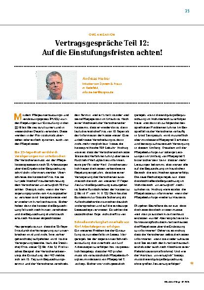 Vorschauseite 1: Vertragsgespräche Teil 12: Auf die Einstufungsfristen achten!