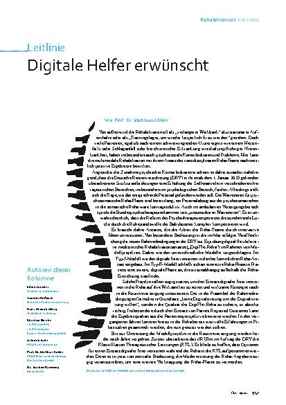 Vorschauseite 1: Digitale Helfer erwünscht.