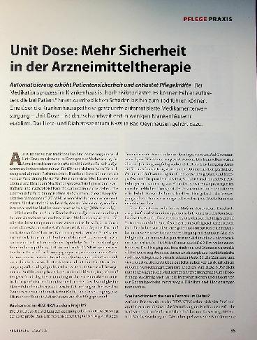Vorschauseite 1: Unit Dose: Mehr Sicherheit in der Arzneimitteltherapie