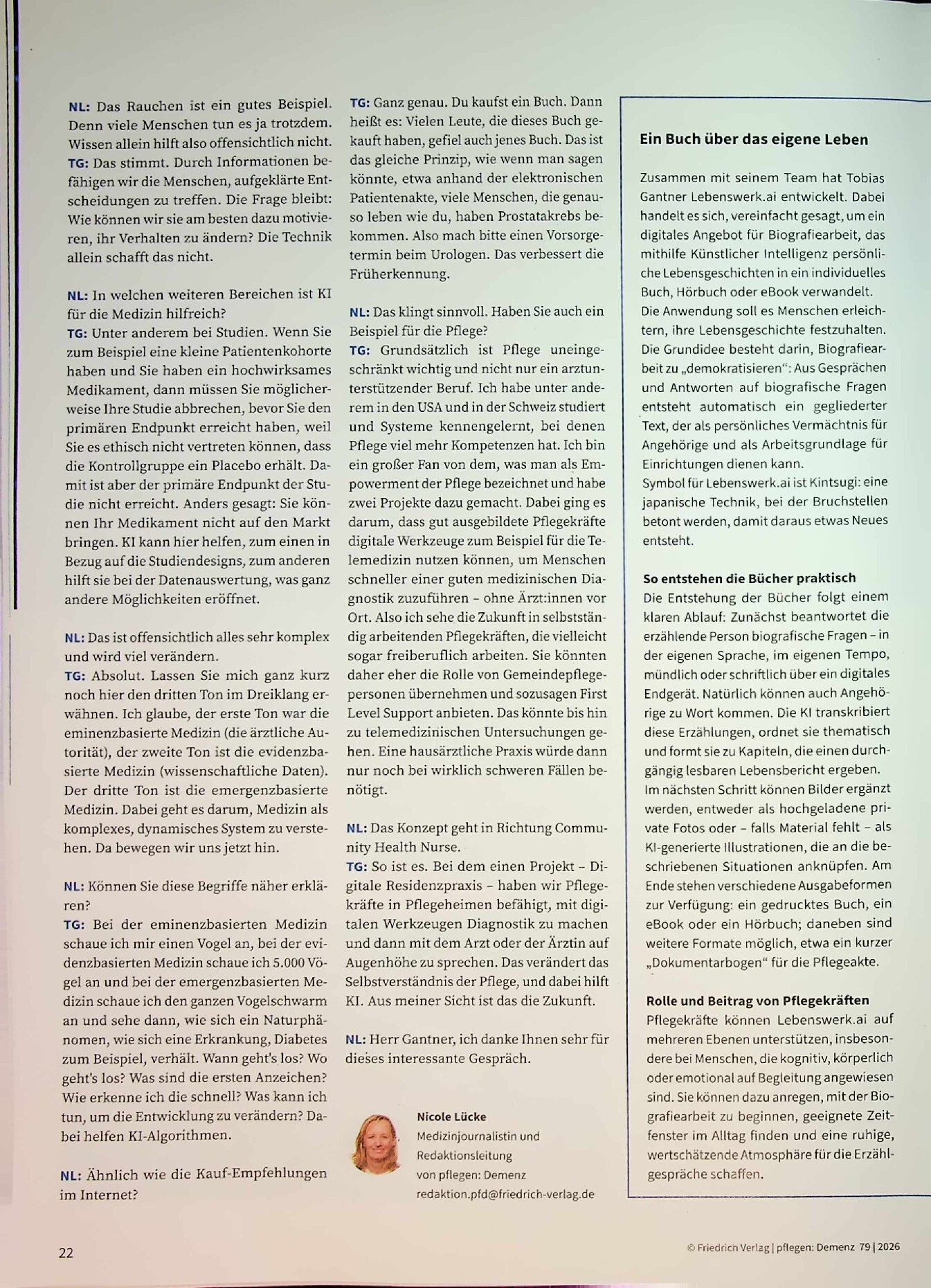 Vorschauseite 3: Versorgung im Wandel. Potenzial und Risiken der Kl
