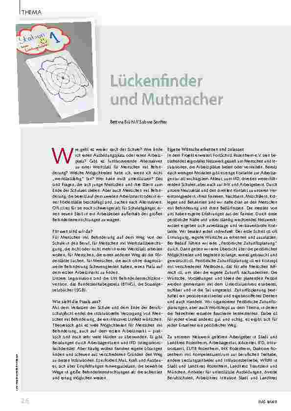 Vorschauseite 1: Lückenfinder und Mutmacher