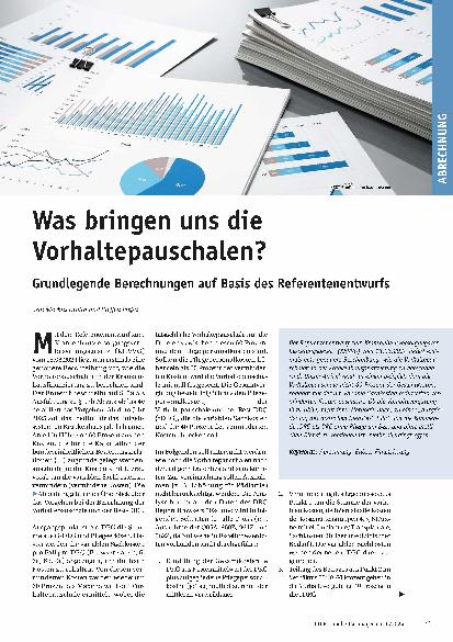 Vorschauseite 1: Was bringen uns die Vorhaltepauschalen? Grundlegende Berechnungen auf Basis des Referentenentwurfs.