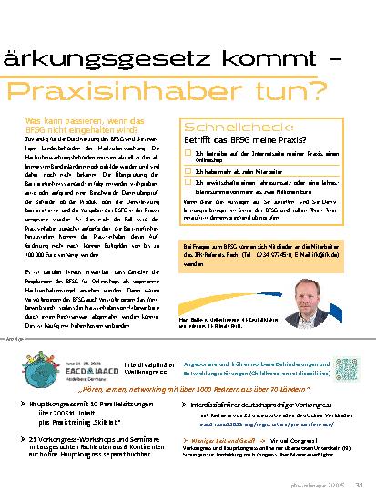 Vorschauseite 2: Das Barrierefreiheitssttärkungsgesetz kommt – was müssen Praxisinhaber tun?
