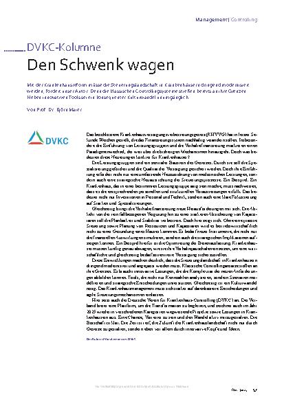 Vorschauseite 1: Den Schwenk wagen