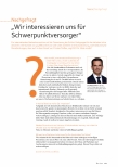 Vorschauseite 1: „Wir interessieren uns für Schwerpunktversorger.“