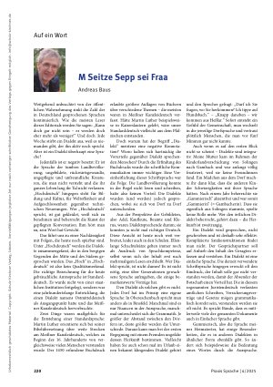 Vorschauseite 1: M Seitze Sepp sei Fraa