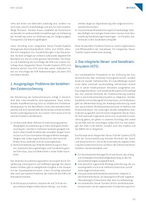 Vorschauseite 2: Ein integriertes Steuerund Sozialtransfersystem als Reformperspektive für die Sicherung des Existenzminimums