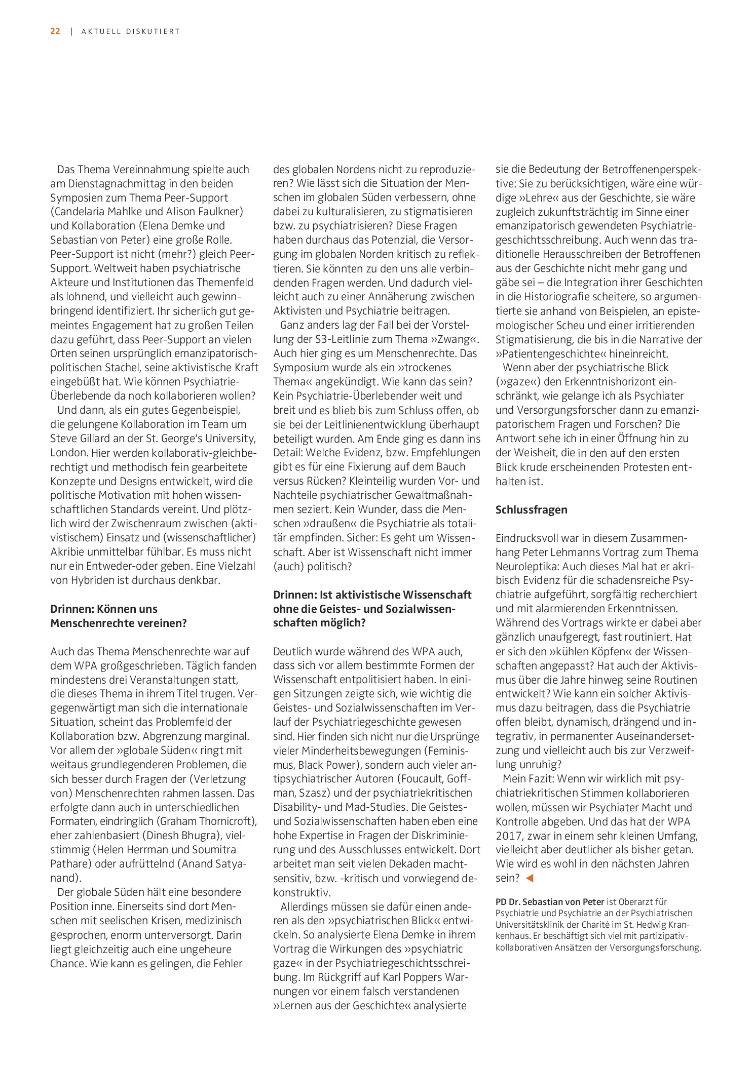 Vorschauseite 2: Draußen und drinnen: Aktivismus und Wissenschaft