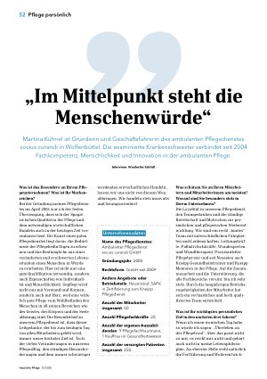 Vorschauseite 1: „Im Mittelpunkt steht die Menschenwürde“