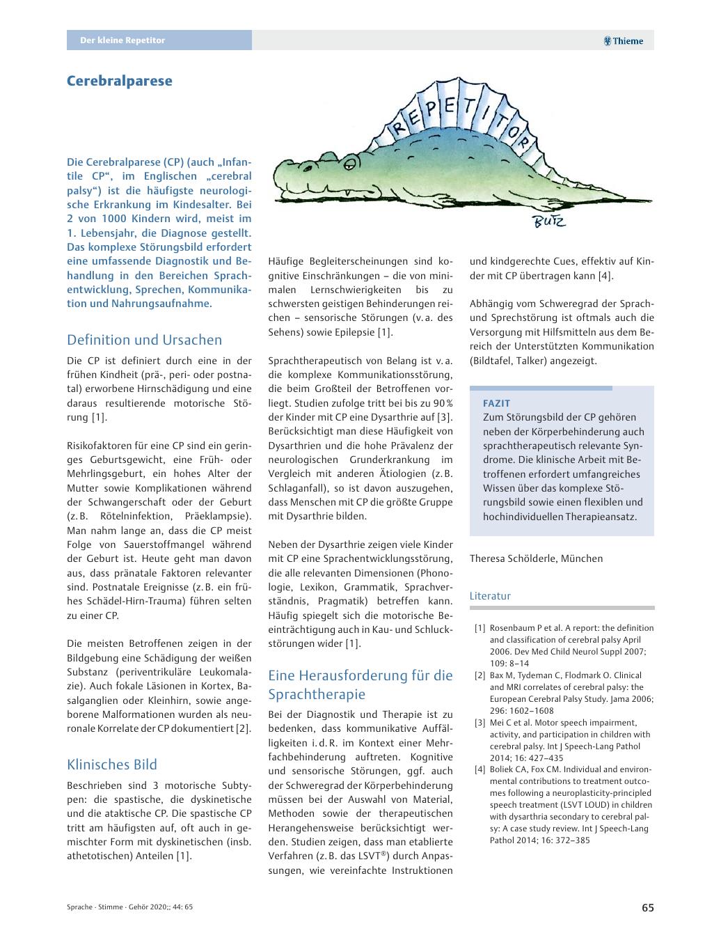 Vorschauseite 1: Zerebralparese