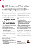 Vorschauseite 1: "Mehr Transparenz bei Arbeitsverträgen"