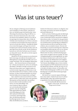 Vorschauseite 1: Was ist uns teuer?