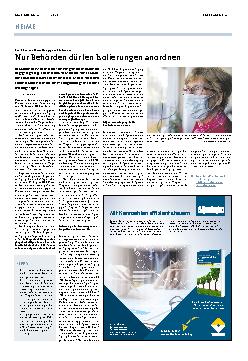 Vorschauseite 1: Nur Behörden dürfen Isolierungen anordnen.