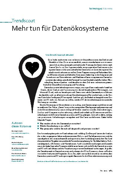 Vorschauseite 1: Mehr tun für Datensysteme