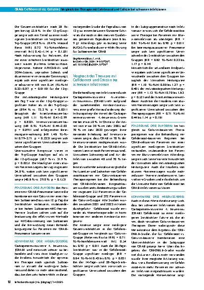 Vorschauseite 3: Cefiderocol bei Carbapenemresistenten Acinetobacterbaumannii-Infektionen