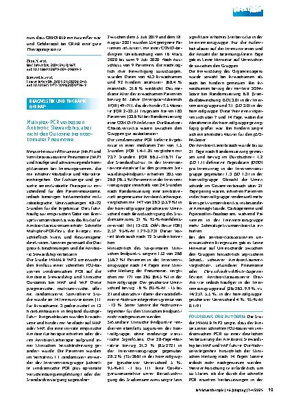 Vorschauseite 4: Cefiderocol bei Carbapenemresistenten Acinetobacterbaumannii-Infektionen
