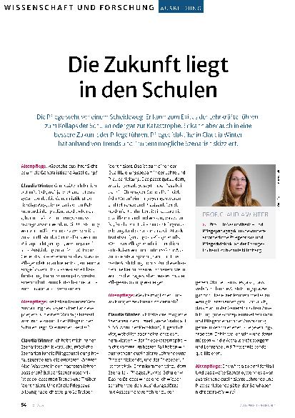 Vorschauseite 1: Die Zukunft liegt in den Schulen.