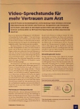 Vorschauseite 1: Video-Sprechstunde für mehr Vertrauen zum Arzt