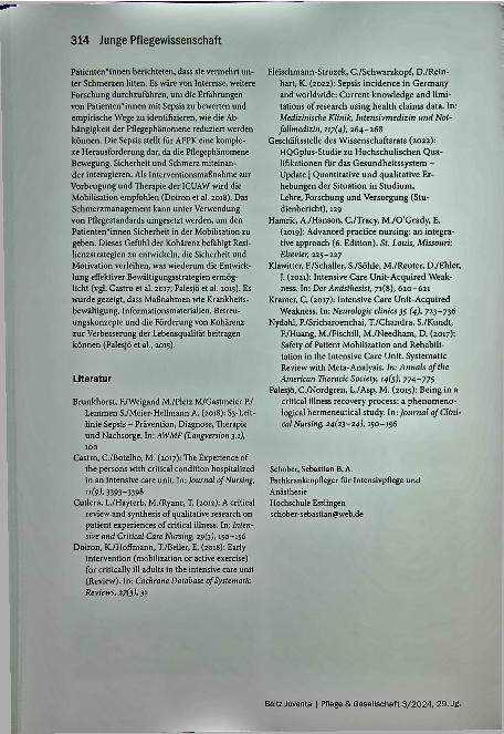 Vorschauseite 3: Erweiterte Aufgaben für akademisierte Fachpflegekräfte mit der Fachweiterbildung Intensivpflege im Zusammenhang mit Sepsis auf der Intensivstation.