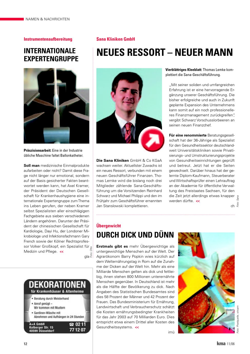 Vorschauseite 1: Neues Ressort – neuer Mann