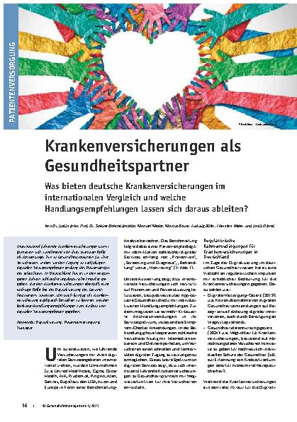 Vorschauseite 1: Krankenversicherungen als Gesundheitspartner