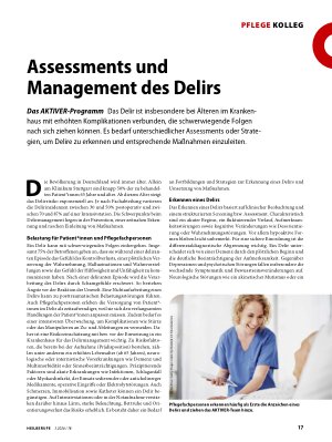 Vorschauseite 1: Assessments und Management des Delirs