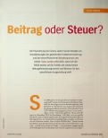Vorschauseite 1: Beitrag oder Steuer?