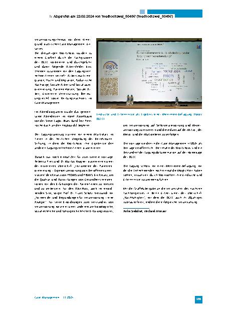 Vorschauseite 2: Bericht vom 19. Fachkongress und der Mitgliederversammlung der DGCC