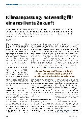 Vorschauseite 1: Klimaanpassung: notwendig für eine resiliente Zukunft